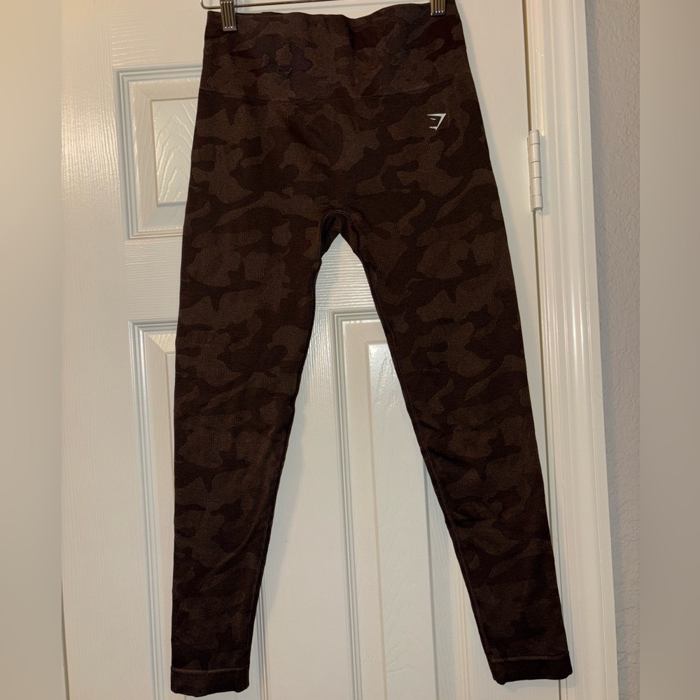 Gymshark Brown Camouflage Adapt Leggings